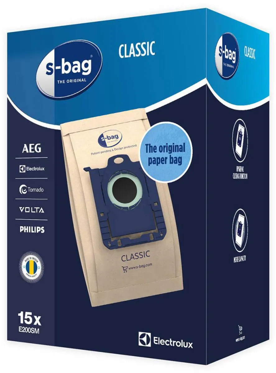 Electrolux Stofzuigerzakken S-Bag E200M - 15 Stuks