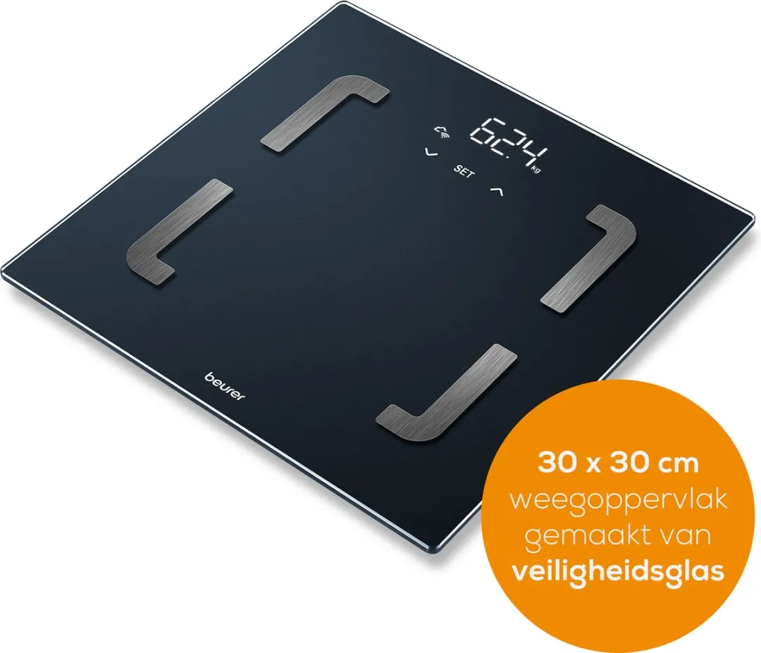 Beurer BF 880 WIFI Personenweegschaal - Lichaamsanalyse - 180kg - 8 Gebruikers - Zwart - afbeelding 6 van 6