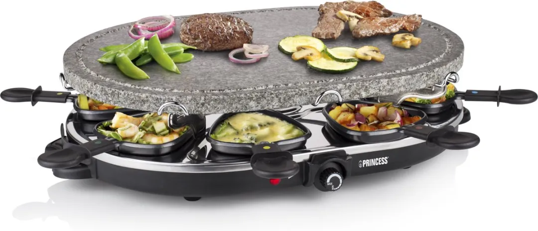 Princess Gourmetstel 162720 Raclette - 8 Personen - 1200W