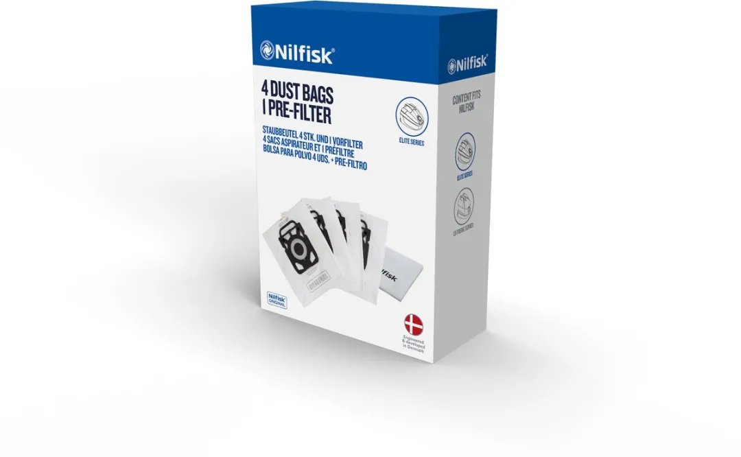 Nilfisk Elite Extreme Stofzakken - 4 Stuks