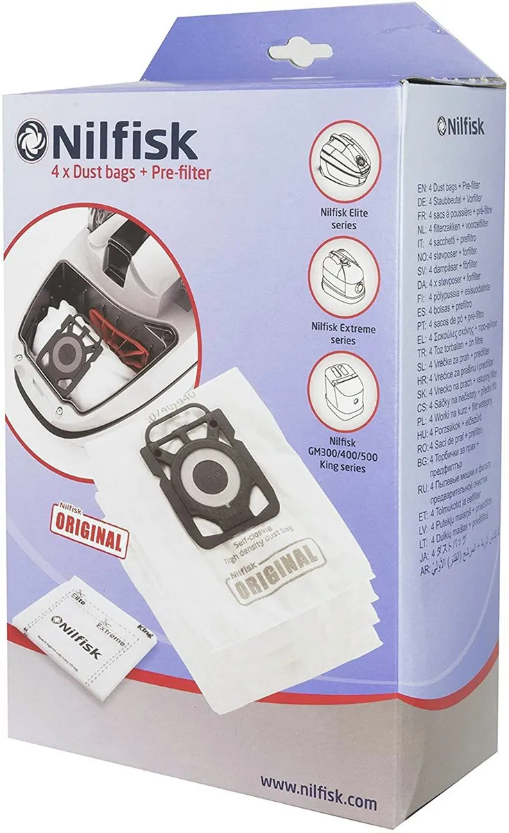 Nilfisk Elite Extreme Stofzakken - 4 Stuks