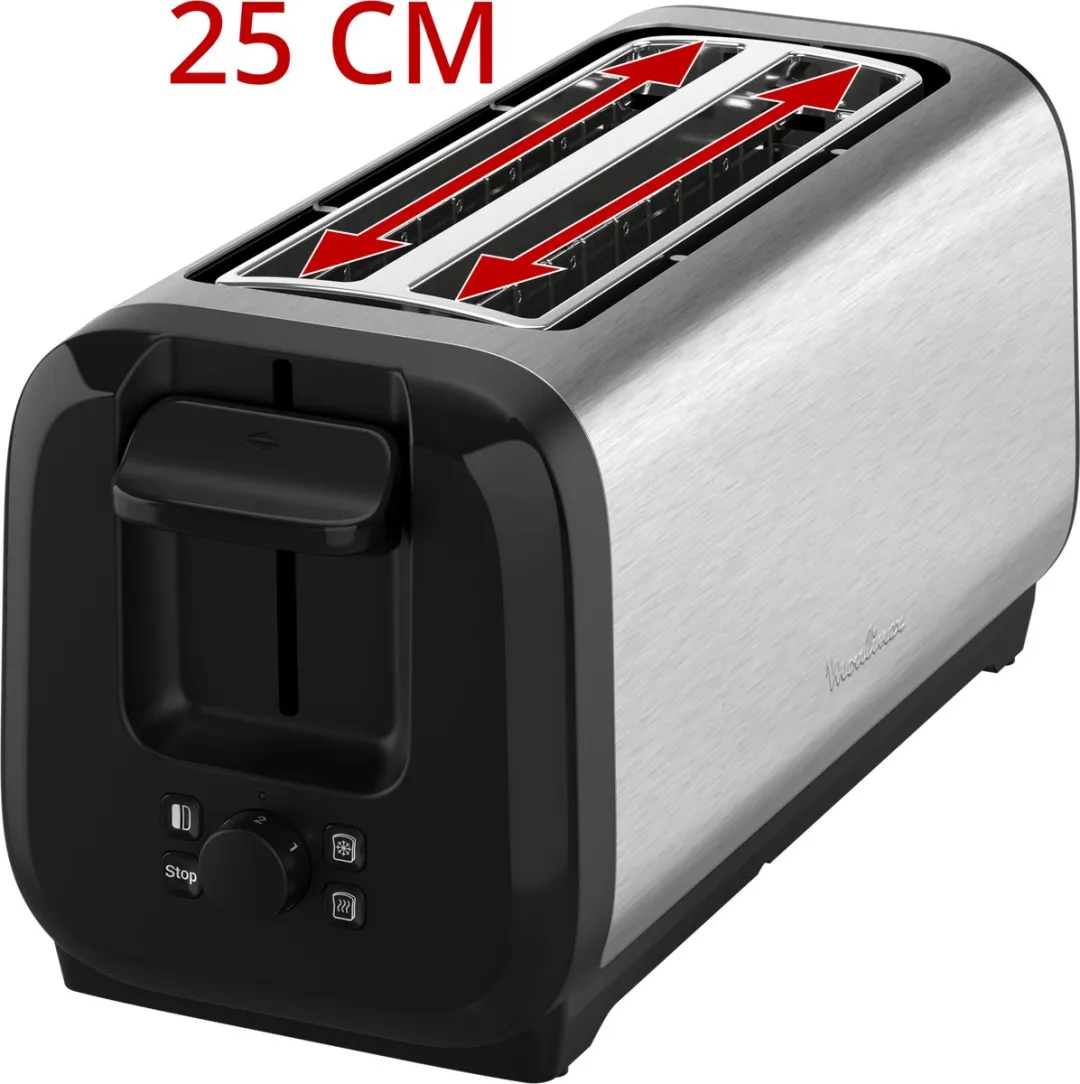 Moulinex Subito LS5S4DE0 – Broodrooster - 2 lange sleuven – 7 bruiningsstanden – Ontdooifunctie