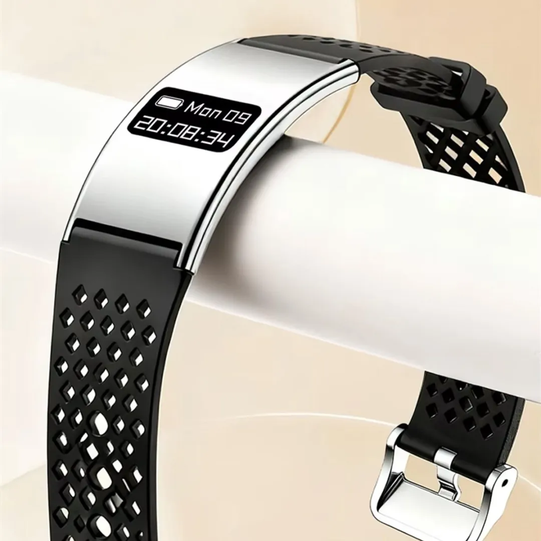 RedParrot Ultradun Slimme Armband - Hartslag & Slaapmeter - Zwart