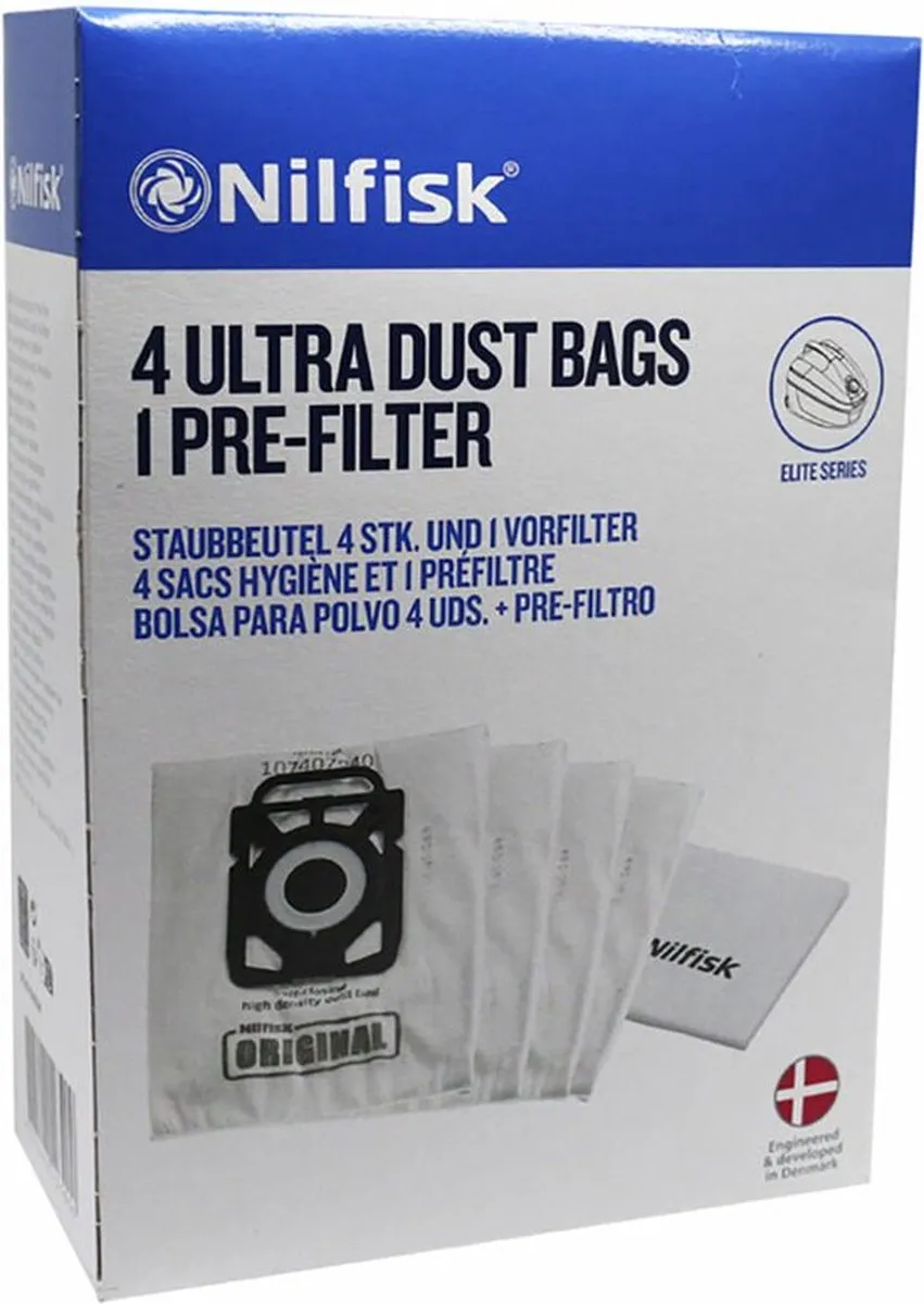 Nilfisk Elite Synthetische Stofzakken 4 Stuks