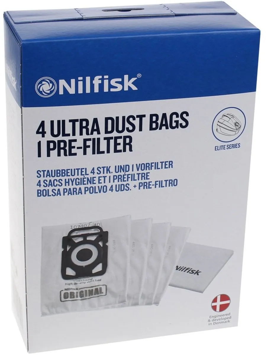 Nilfisk Elite Synthetische Stofzakken 4 Stuks