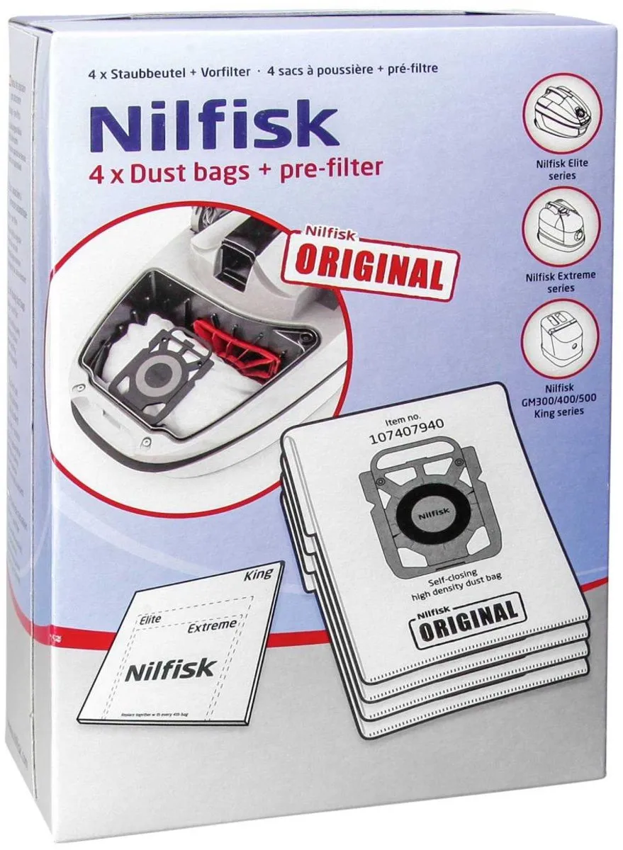 Nilfisk Elite Synthetische Stofzakken 4 Stuks - afbeelding 6 van 6