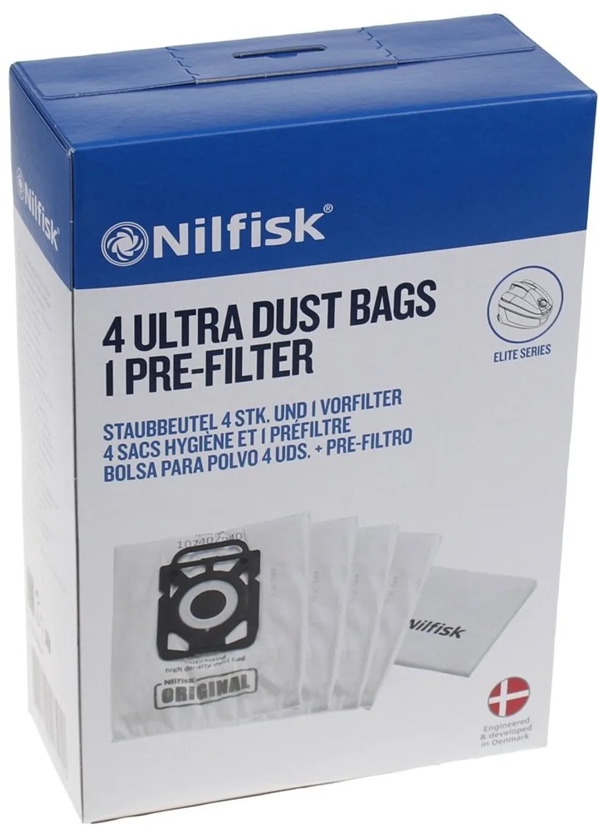 Nilfisk Elite Synthetische Stofzakken 4 Stuks