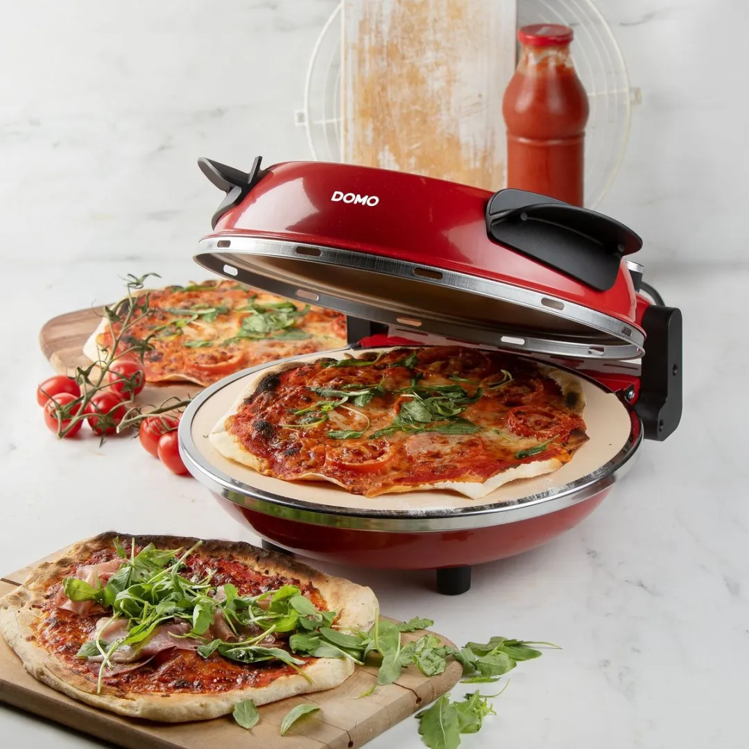 Domo DO9284PZ Pizzamaker - 1200W - 32cm - Rood - afbeelding 6 van 6