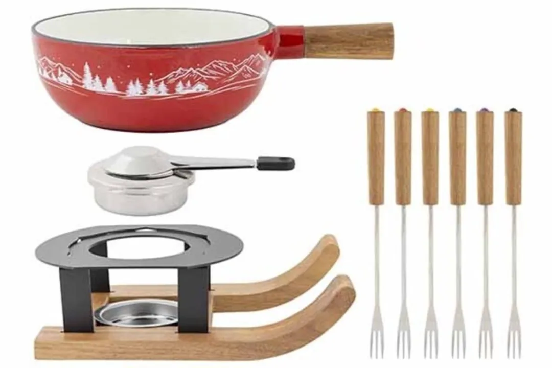 Cosy&Trendy Aspen Fonduepan Rood 22cm - 6 Vorkjes