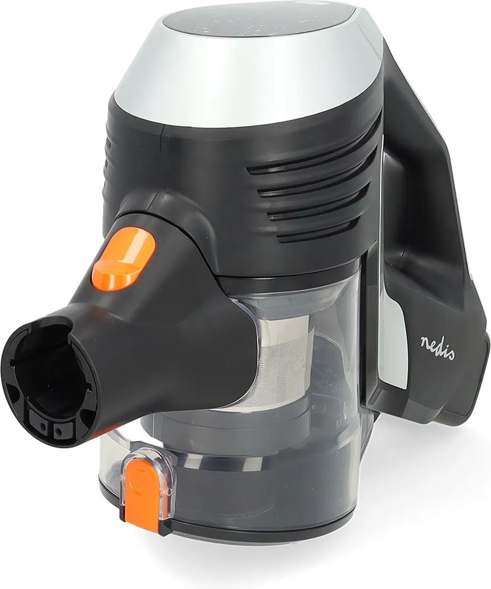 Nedis VCCS250GY Draadloze Steelstofzuiger 130W - HEPA - Oranje/Zwart