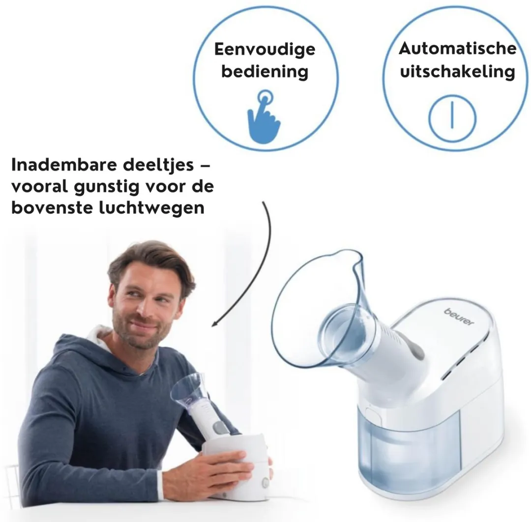Beurer SI 40 Gezichtssauna - Inhalator met Vernevelaar 60ml