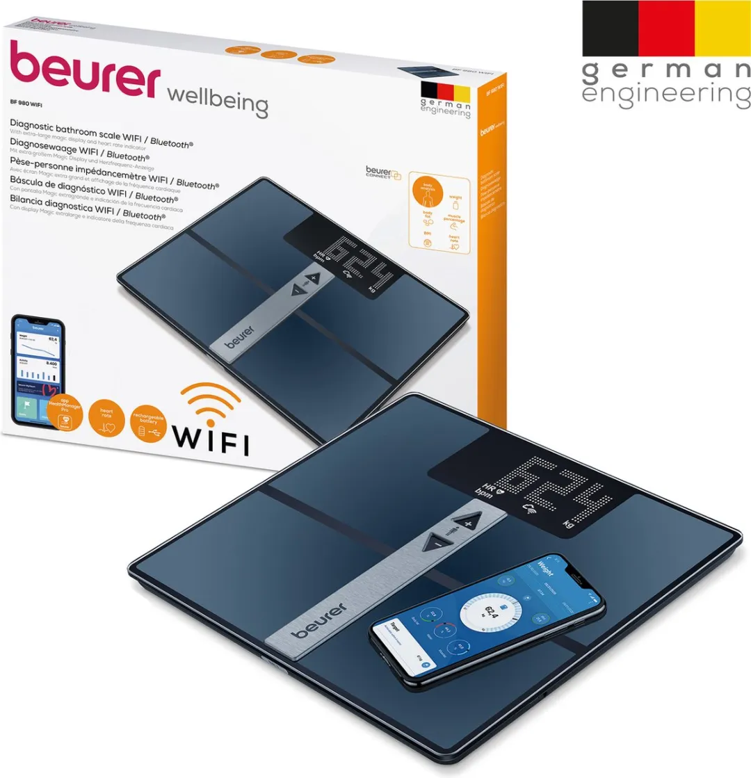 Beurer BF 980 Personenweegschaal - 180 kg - 8 Gebruikers - Zwart