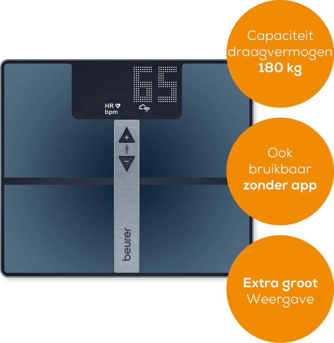 Beurer BF 980 Personenweegschaal - 180 kg - 8 Gebruikers - Zwart