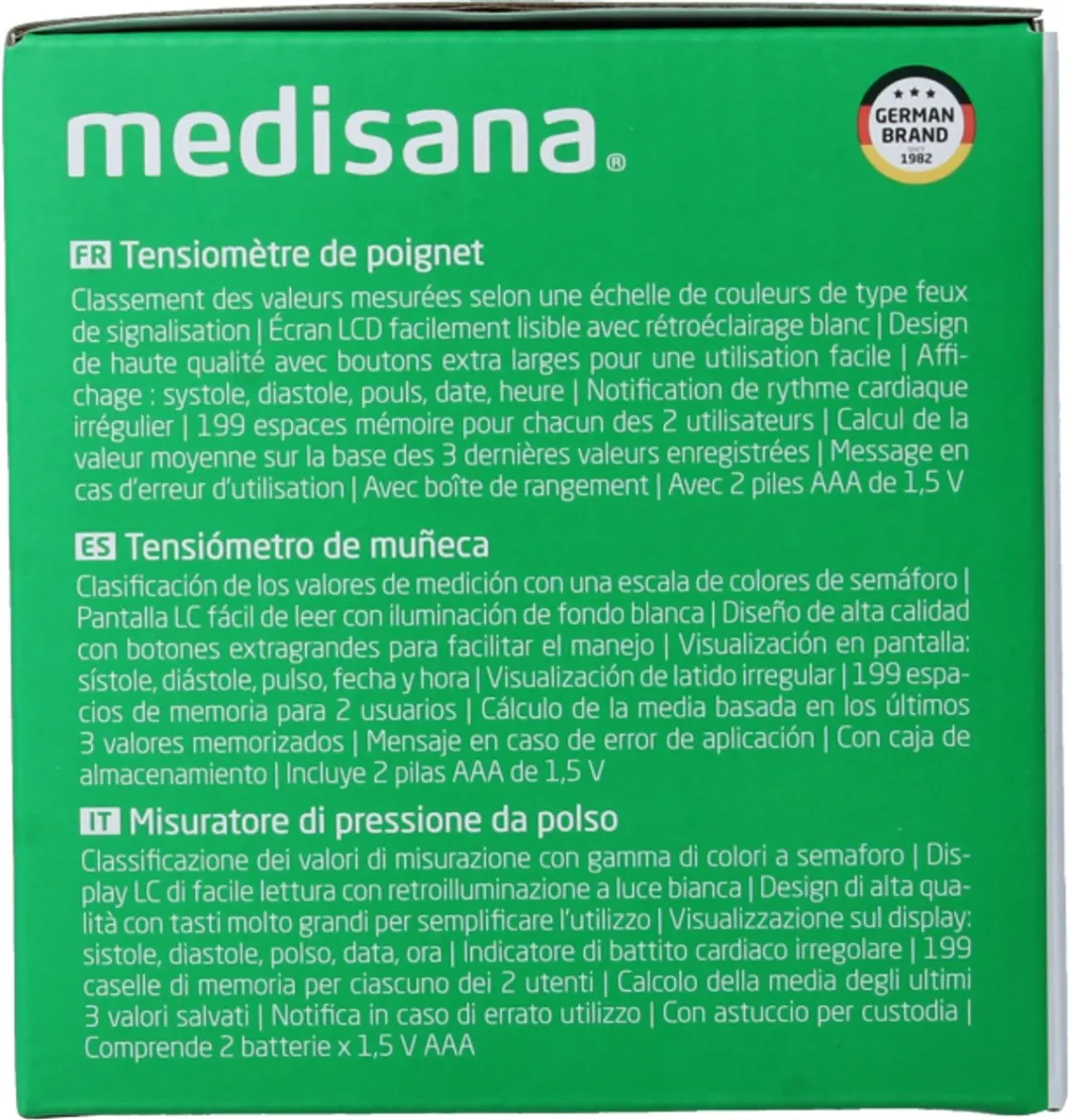 Medisana BW 345 Polsbloeddrukmeter - 2x AAA