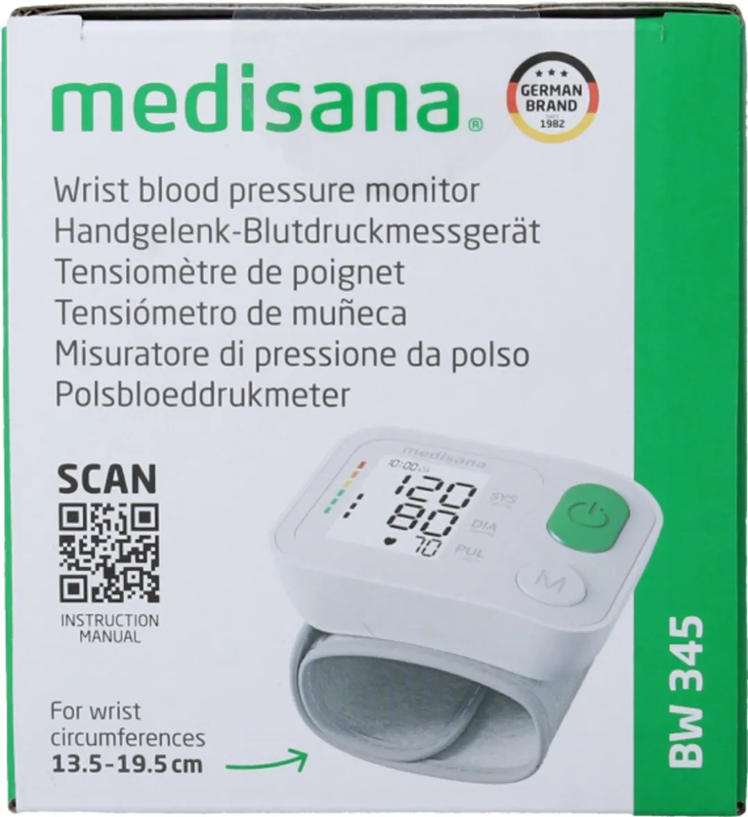 Medisana BW 345 Polsbloeddrukmeter - 2x AAA - afbeelding 6 van 6