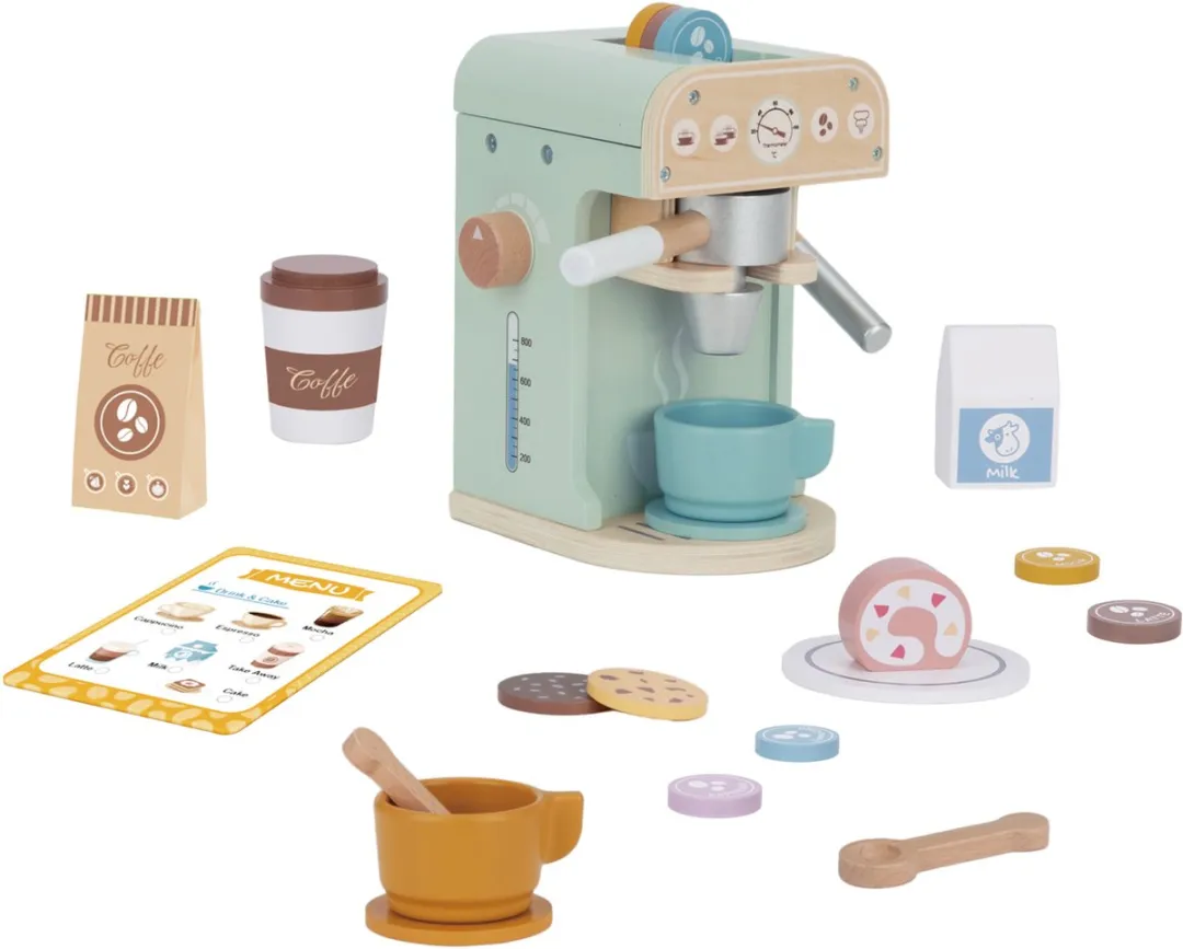 Tooky Toy Houten Koffiezetapparaat Multicolor - Speelgoedset