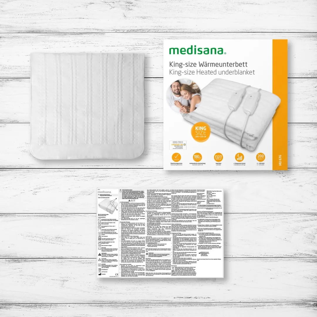 Medisana HU 676 Kingsize Warmte-onderdeken XL - 200W - 2 Personen