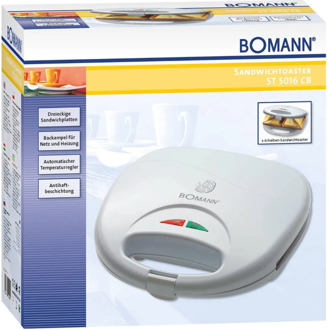 Bomann ST 5016 CB Tosti-ijzer - 750W - Wit