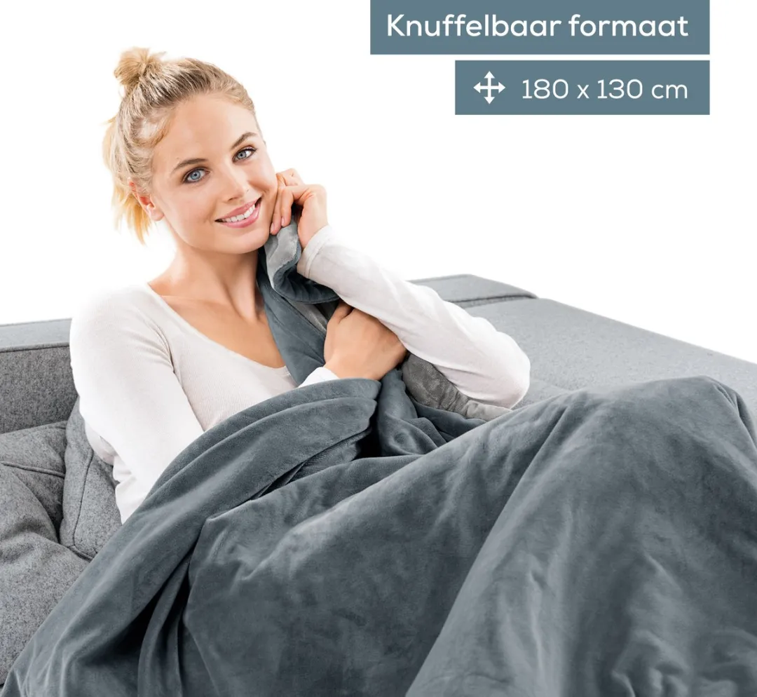 Beurer HD 75 Cosy Warmtedeken 100W - 180x130cm - Grijs