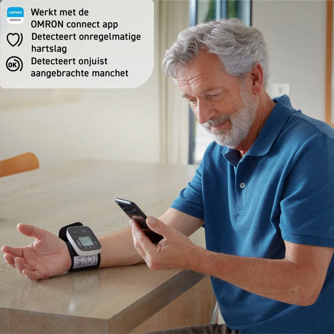 OMRON RS3 Intelli IT Bloeddrukmeter Pols - Blood Pressure Monitor met Hartslagmeter – Onregelmatige Hartslag -Klinisch Gevalideerde Polsbloeddrukmeter - 13,5 tot 21,5 cm Manchet – 5 jaar Garantie