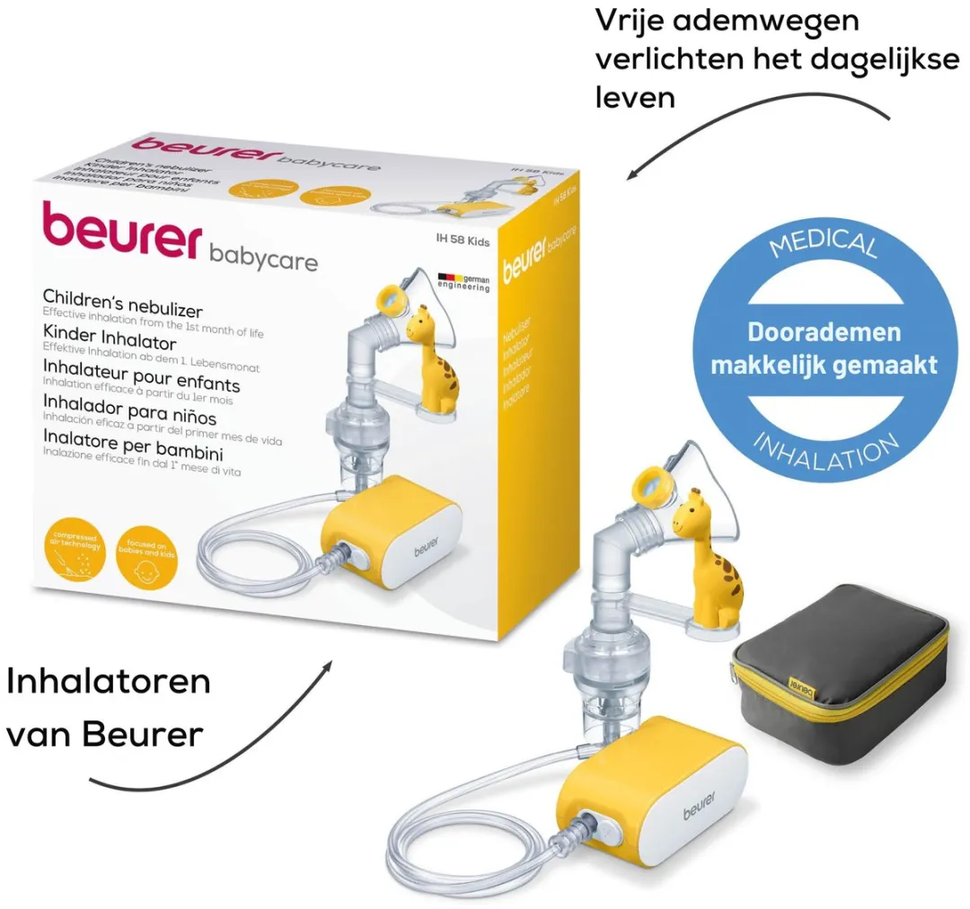 Beurer IH 58 Kids Vernevelaar - Perslucht - Incl. Giraffe & Accessoires