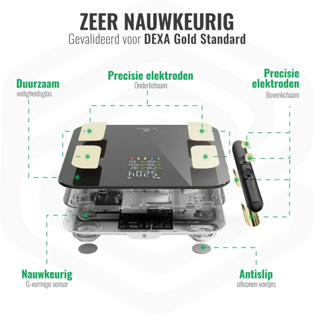 e.volve Personenweegschaal Digitaal - 180kg - 24 Personen