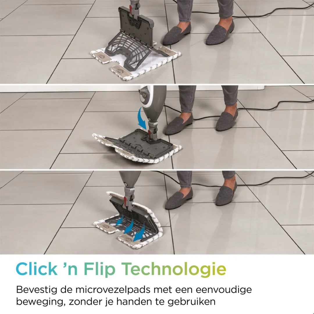 Shark S6005EU 2-in-1 Vloerreiniger met Handstoomreiniger - Stoomreiniger met Steam Blaster – 3 Stoominstellingen - Geschikt voor alle Harde Vloeren - Klik n’ Flip Technologie - Inclusief 6 Opzetstukken