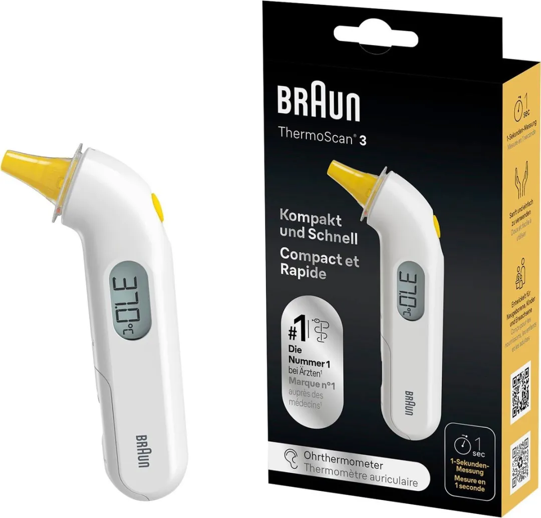 Braun ThermoScan 3 IRT3030 Oorthermometer - Wit