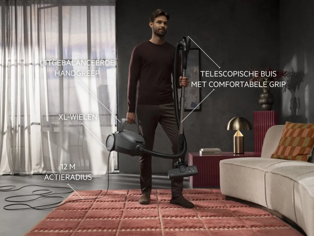 AEG AB71U2DG Silent 7000 Stofzuiger - 600W - 3.5L - Donkergrijs - afbeelding 6 van 6