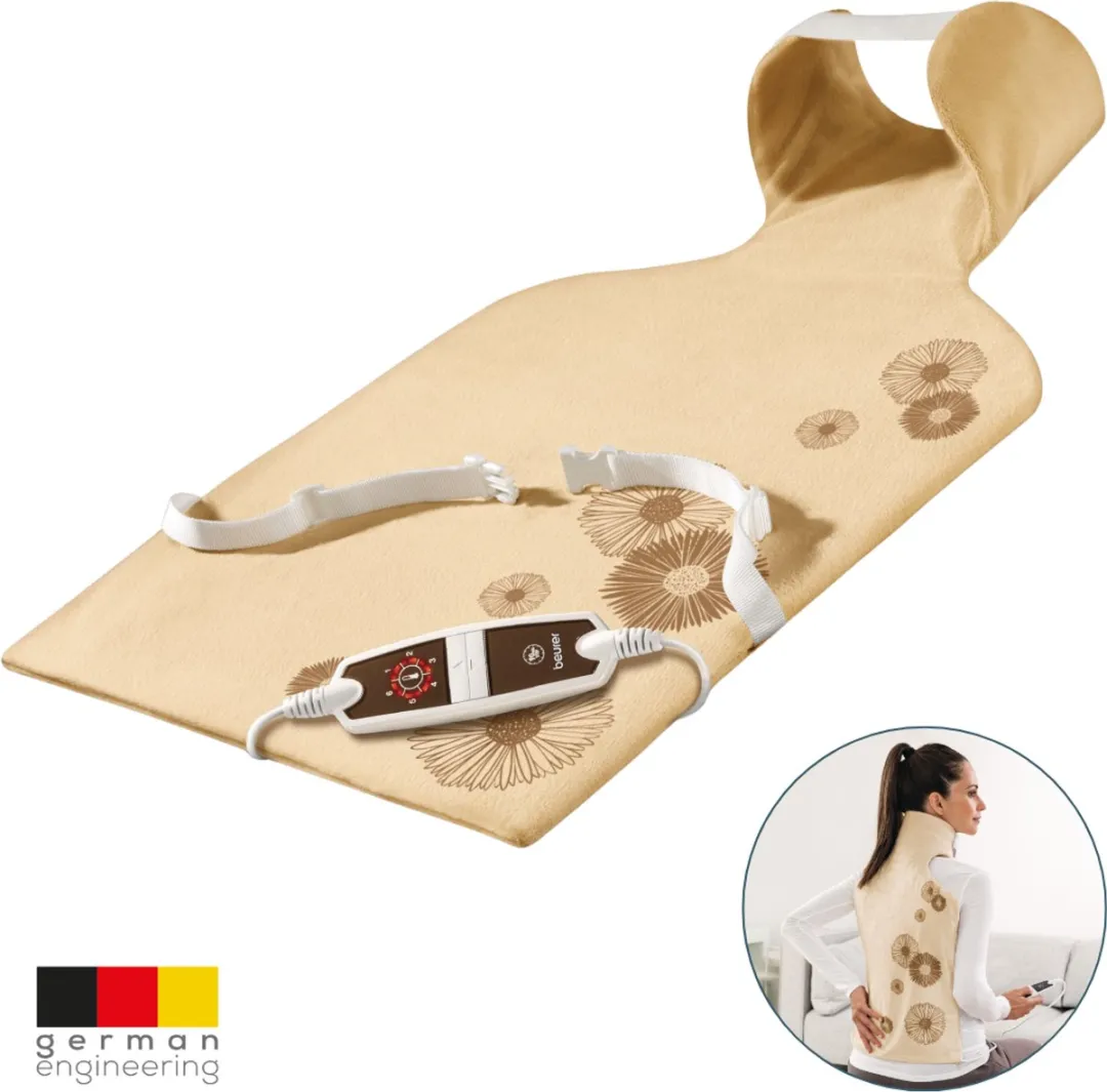 Beurer HK 58 Cosy Warmtekussen – Elektrisch Warmtekussen voor Rug en Nek – 6 Warmtestanden – Ergonomische Pasvorm met Buikriem en Klittenbandsluiting – Snelle Opwarming – Zachte Fleece – Machinewasbaar – 5 Jaar Garantie: exclusief bij Bol.com