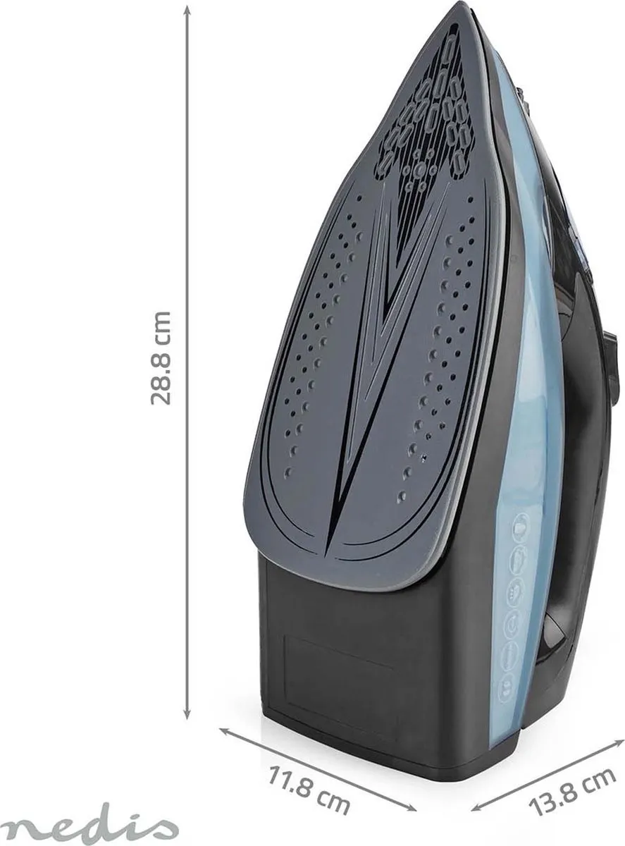 Nedis IRONSS1000 Stoomstrijkijzer - 2600W - Blauw