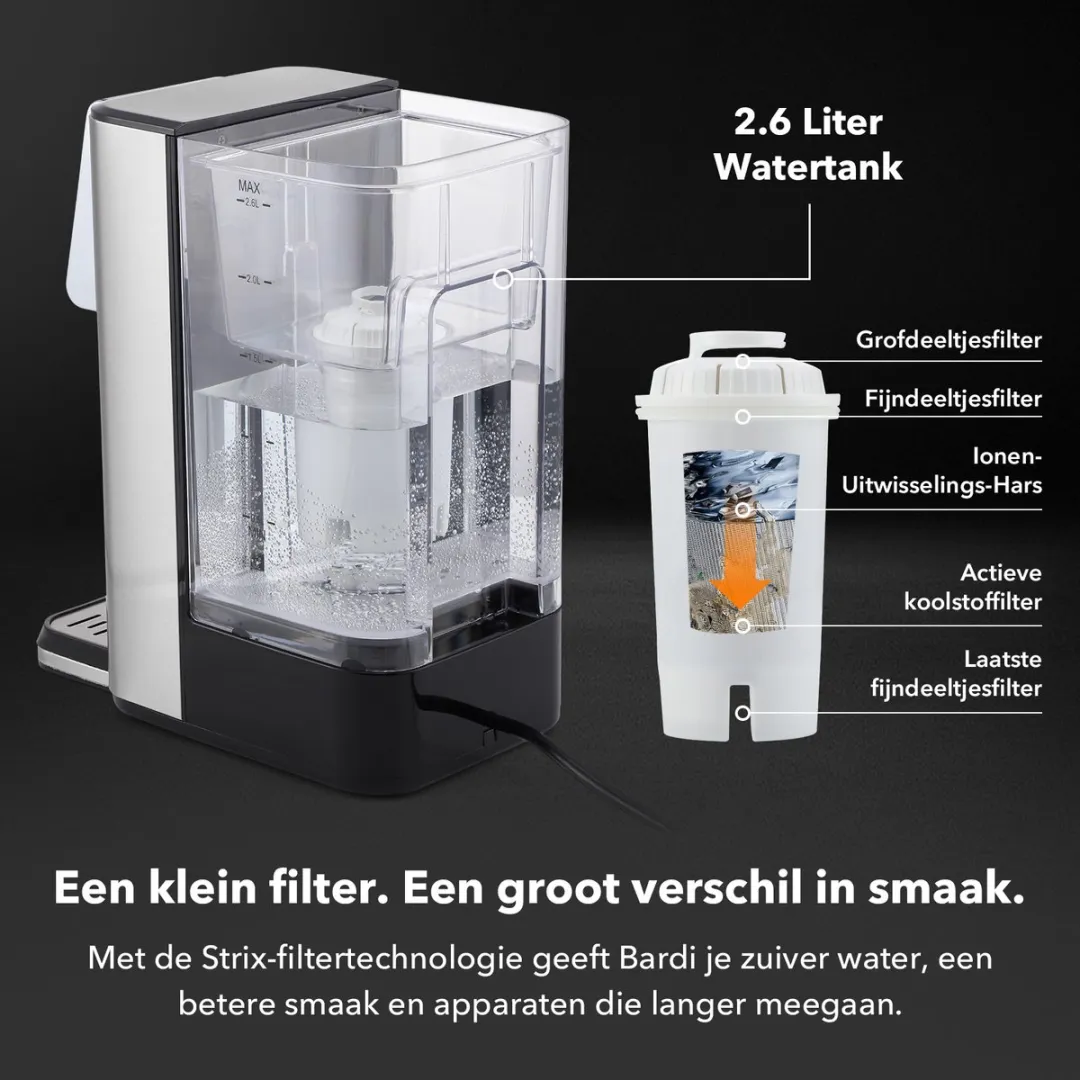 Bardi Heetwaterdispenser 50129 - 2,7L - 2600W - RVS