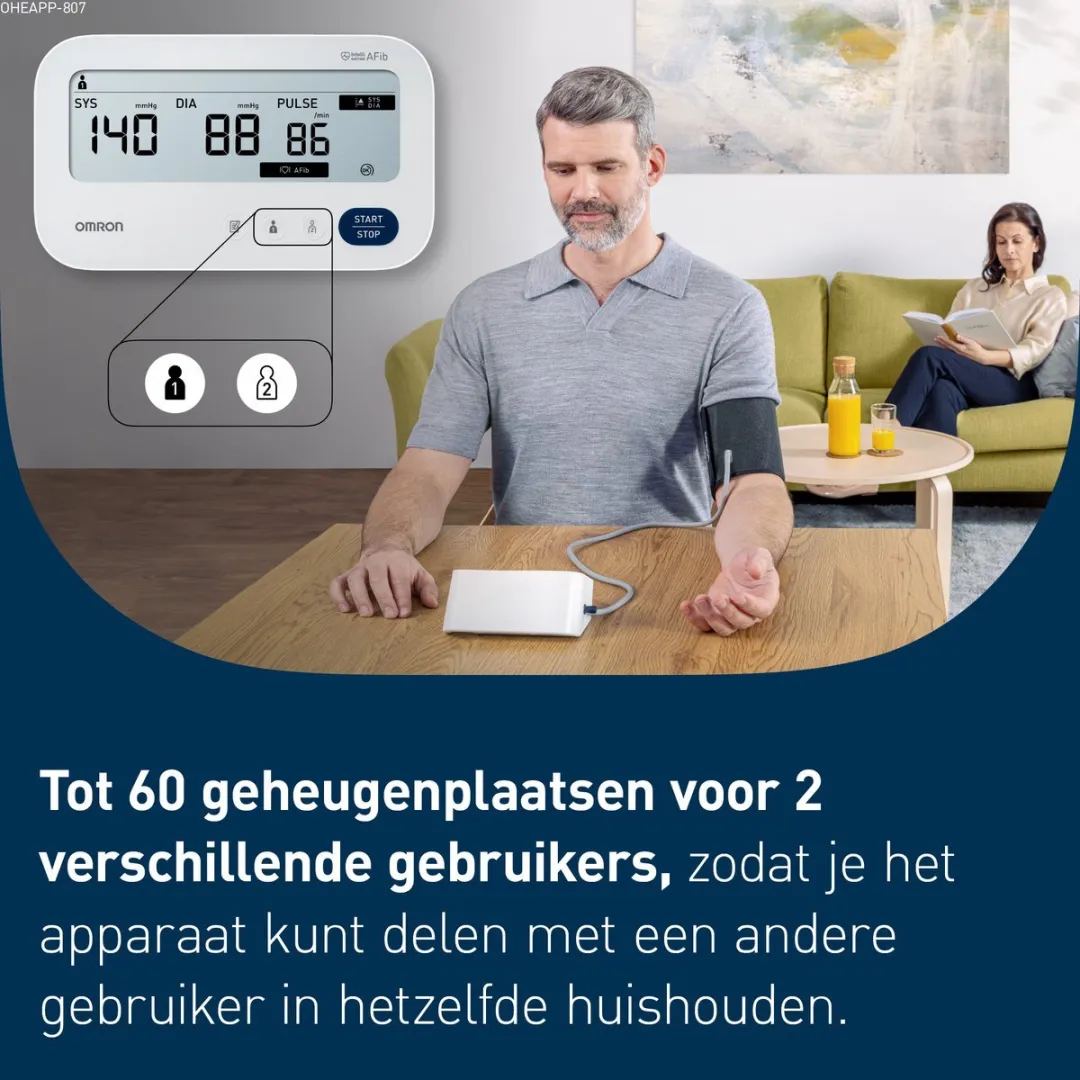 Omron M3 Comfort AFib Bloeddrukmeter - 60 Metingen
