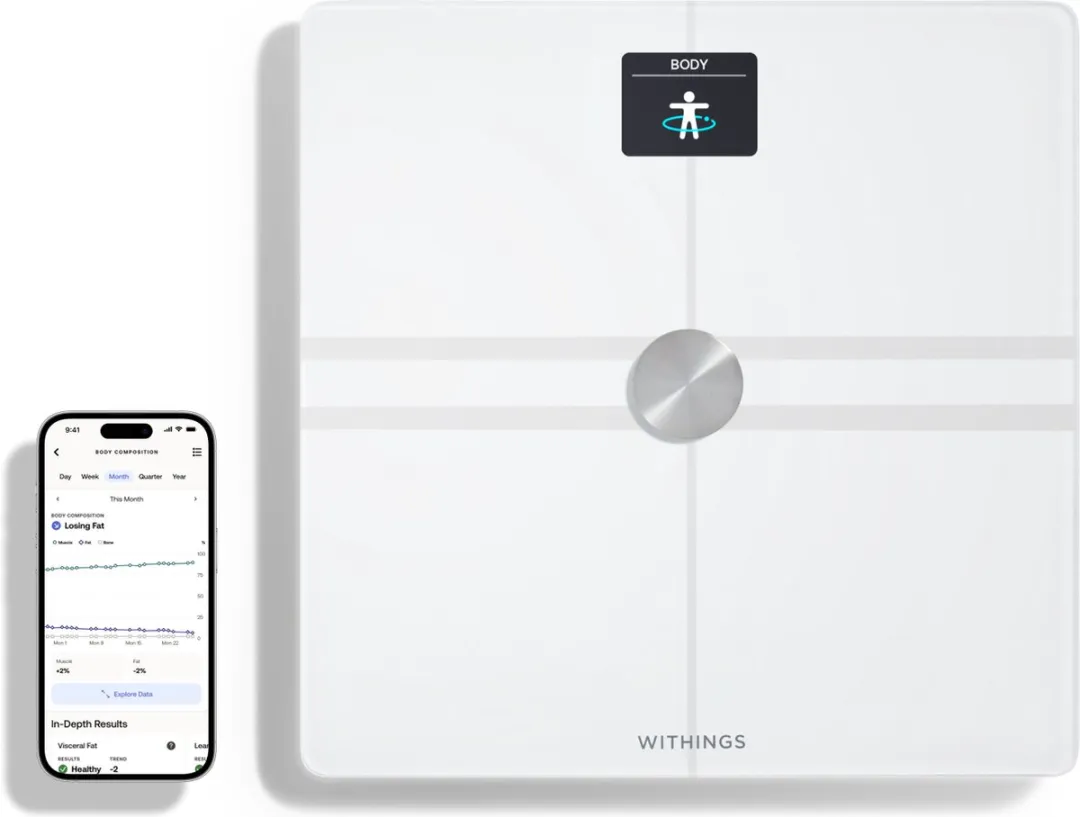 Withings Body Comp WBS12-White-All-Inter Slimme Weegschaal - Wit