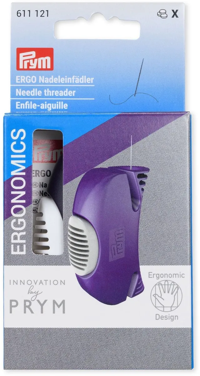 Prym Draaddoorsteker Ergonomics Machinenaalden 611743 - Paars/Albastwit