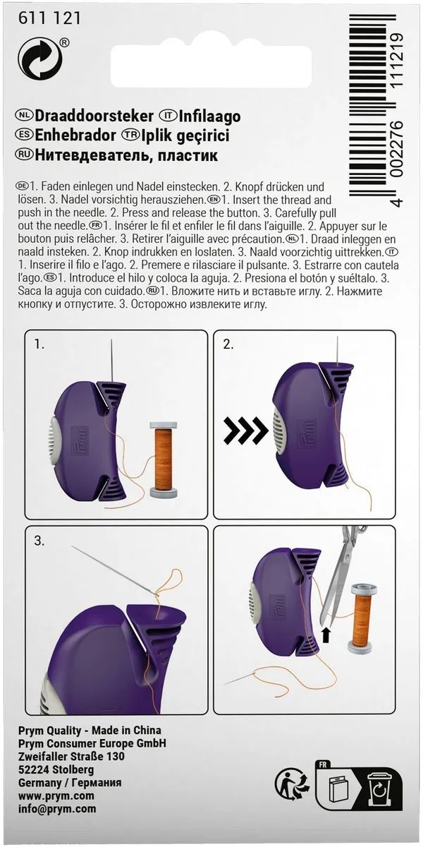 Prym Draaddoorsteker Ergonomics Machinenaalden 611743 - Paars/Albastwit