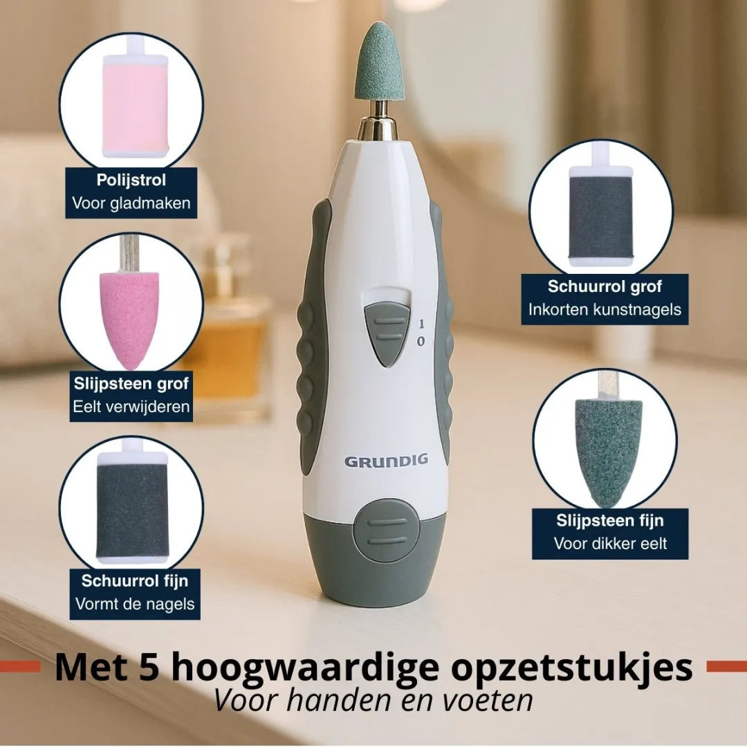 Grundig Manicure Set 5-in-1 - Wit