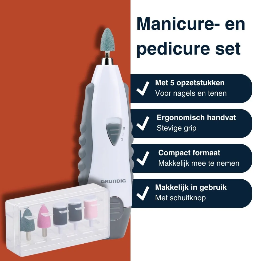 Grundig Manicure Set 5-in-1 - Wit