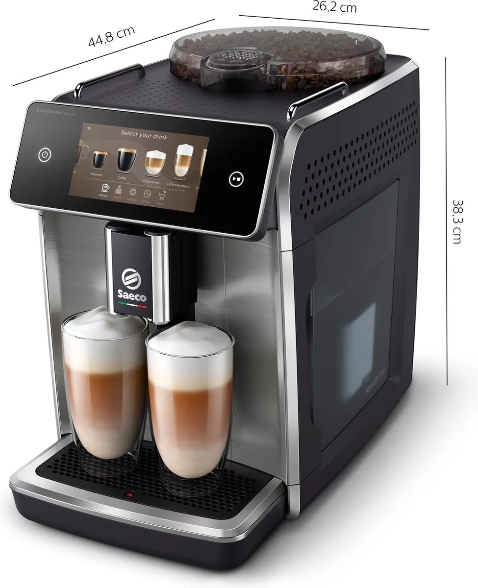 Saeco GranAroma Deluxe SM6685/00 Volautomatische Espressomachine - 18 Drankjes - Zwart