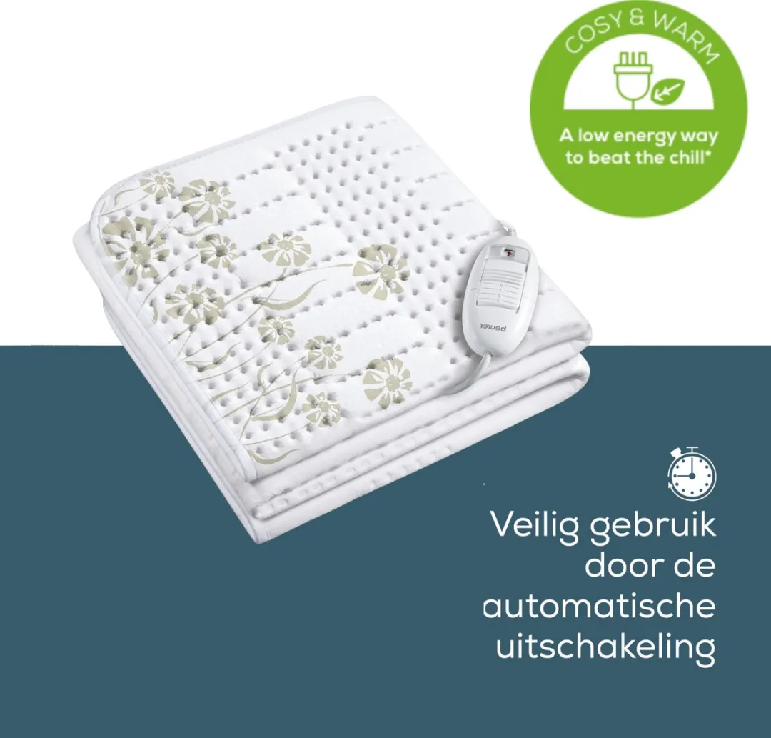 Beurer Elektrische Onderdeken 150x80cm TS 23 - 60W - Wit