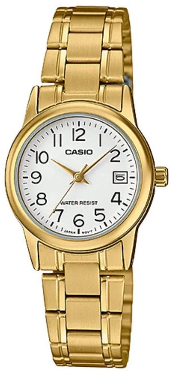 Casio LTP-V002G-7B2UDF Dameshorloge - Witte wijzerplaat - Goudstalen band - afbeelding 6 van 6