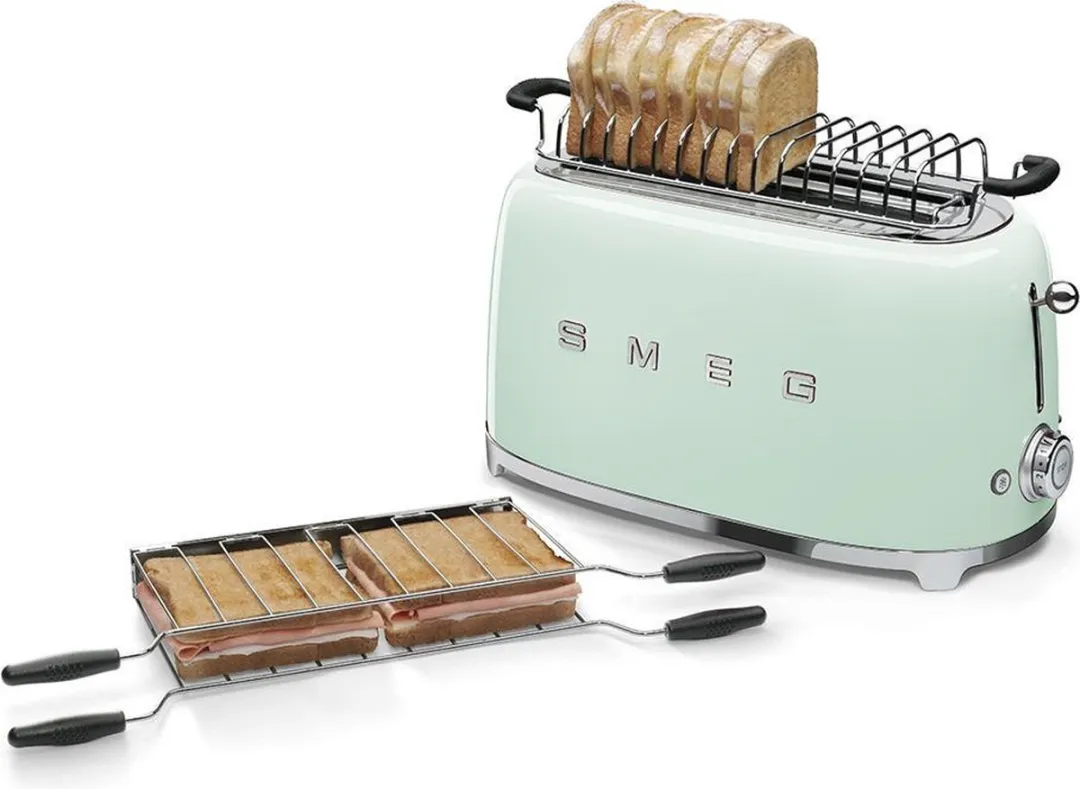 Smeg TSF02PGEU Broodrooster Watergroen - 2x4 - 1500W