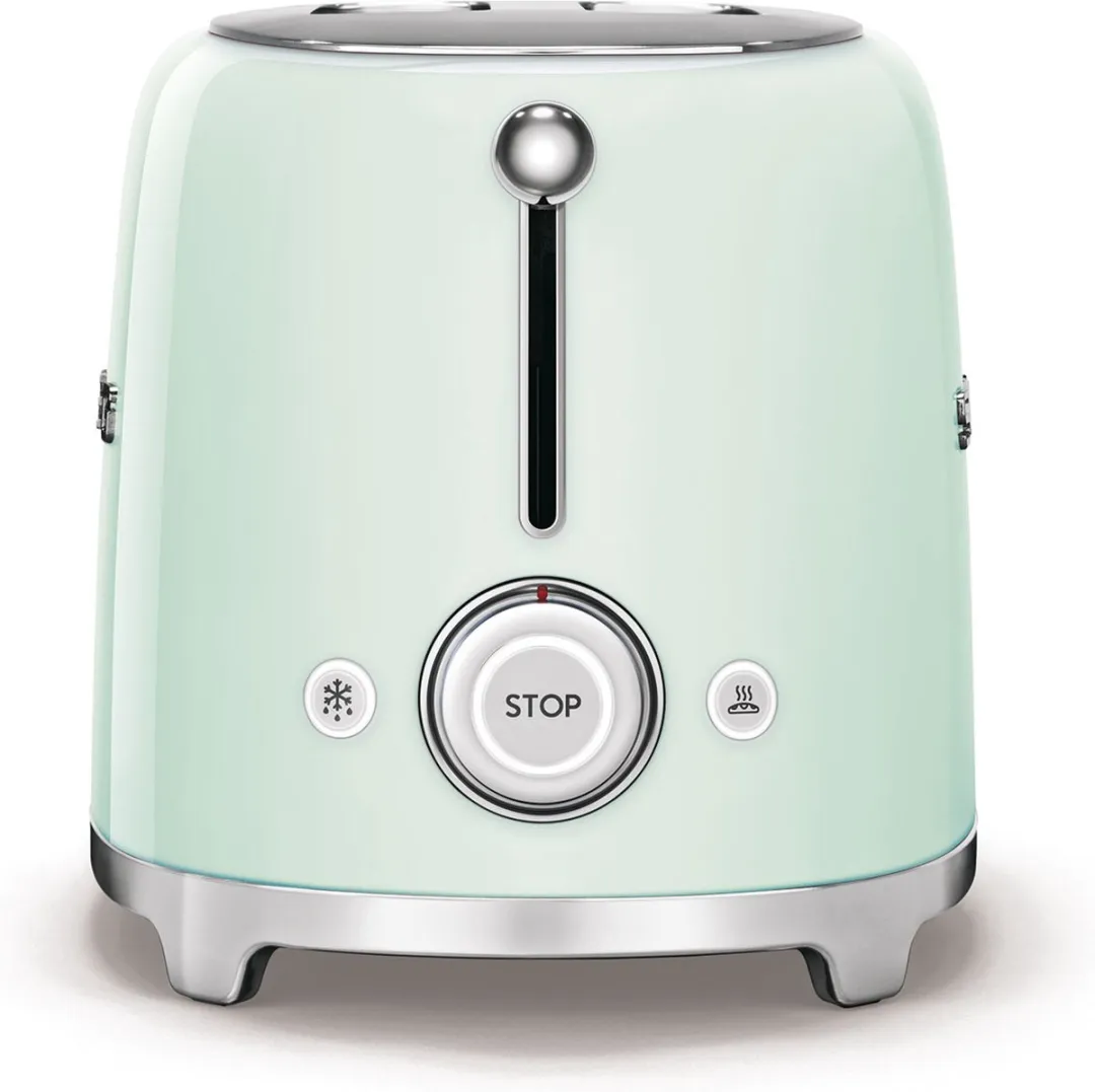 Smeg TSF02PGEU Broodrooster Watergroen - 2x4 - 1500W