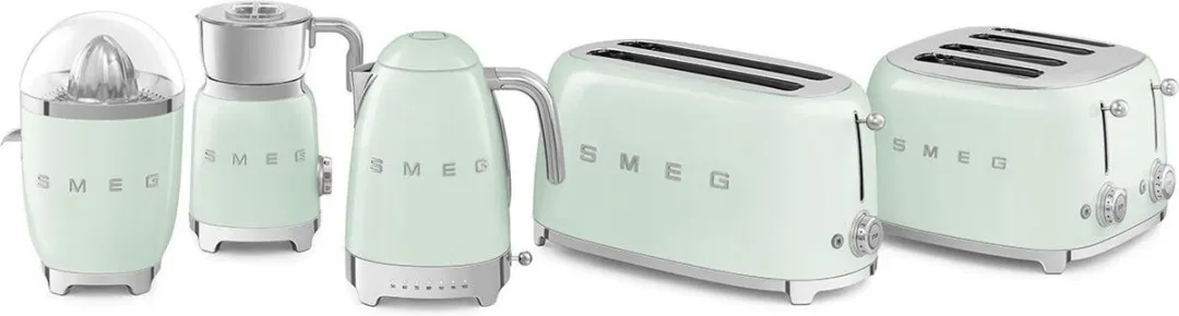 Smeg TSF02PGEU Broodrooster Watergroen - 2x4 - 1500W - afbeelding 6 van 6