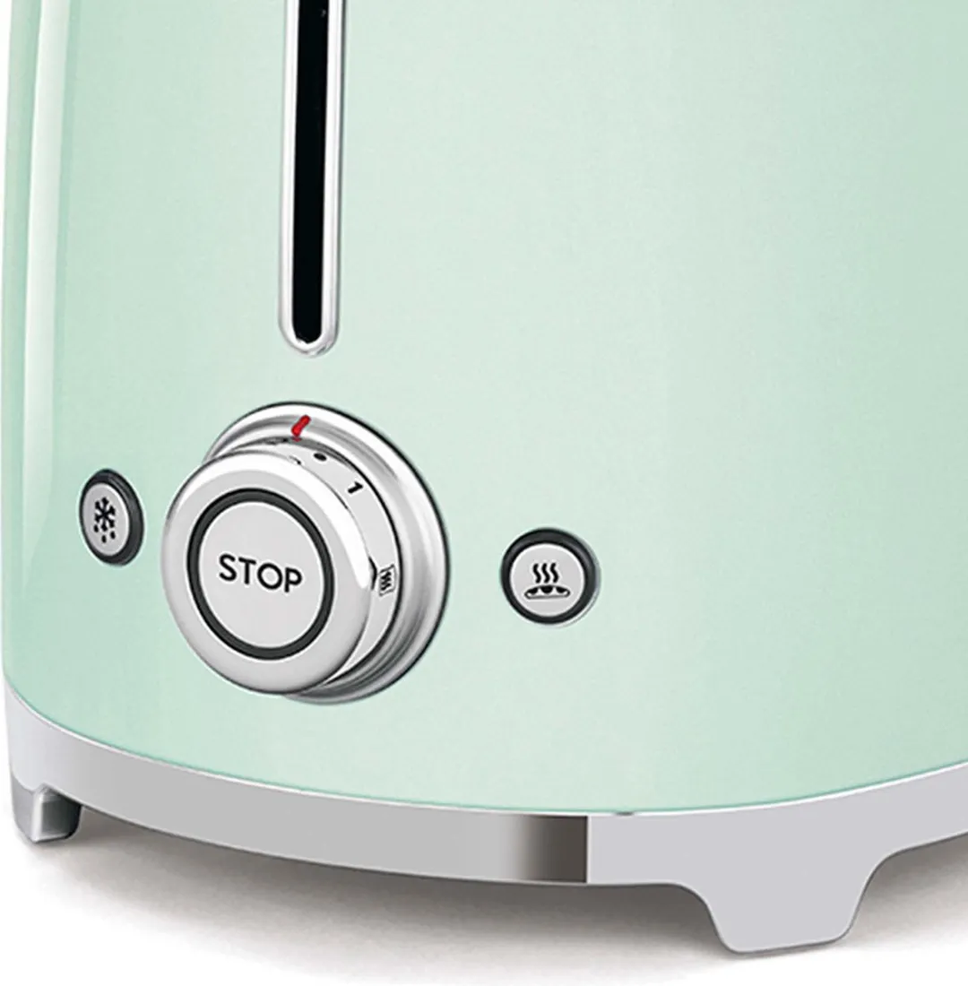 Smeg TSF02PGEU Broodrooster Watergroen - 2x4 - 1500W