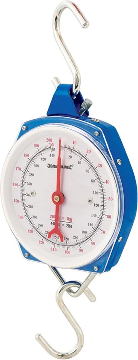 Silverline Hangweegschaal 200 kg - Zwart