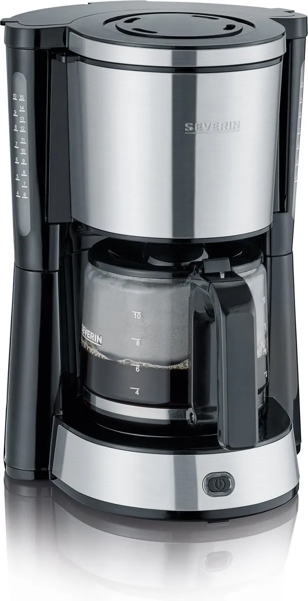 Severin KA4823 Halfautomatisch Koffiezetapparaat 8 Kopjes - 1000W - Zwart/Roestvrijstaal