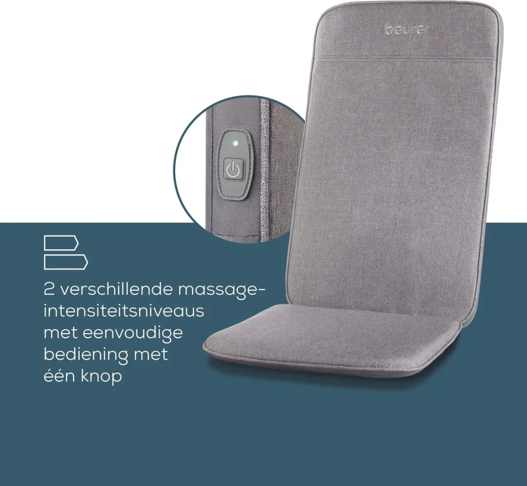 Beurer MG 202 Shiatsu Massagekussen - Rug/Onderrug - Grijs