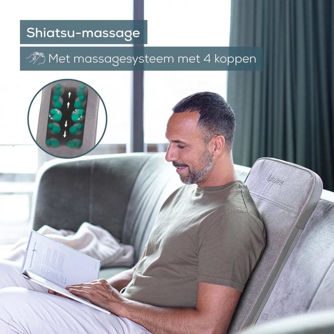 Beurer MG 202 Shiatsu Massagekussen - Rug/Onderrug - Grijs