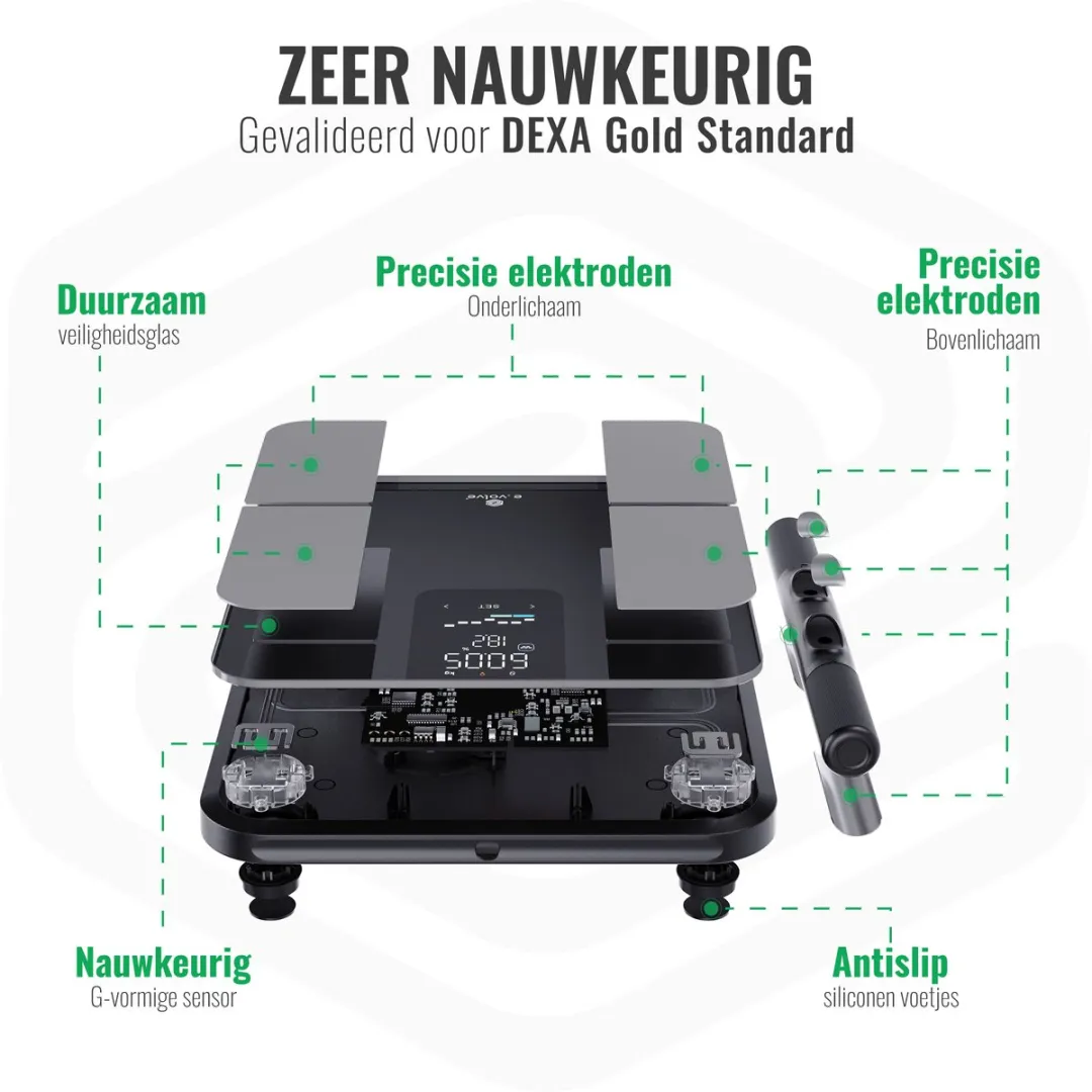 e.volve Personenweegschaal Digitaal 180kg - 24 Personen - Handvat